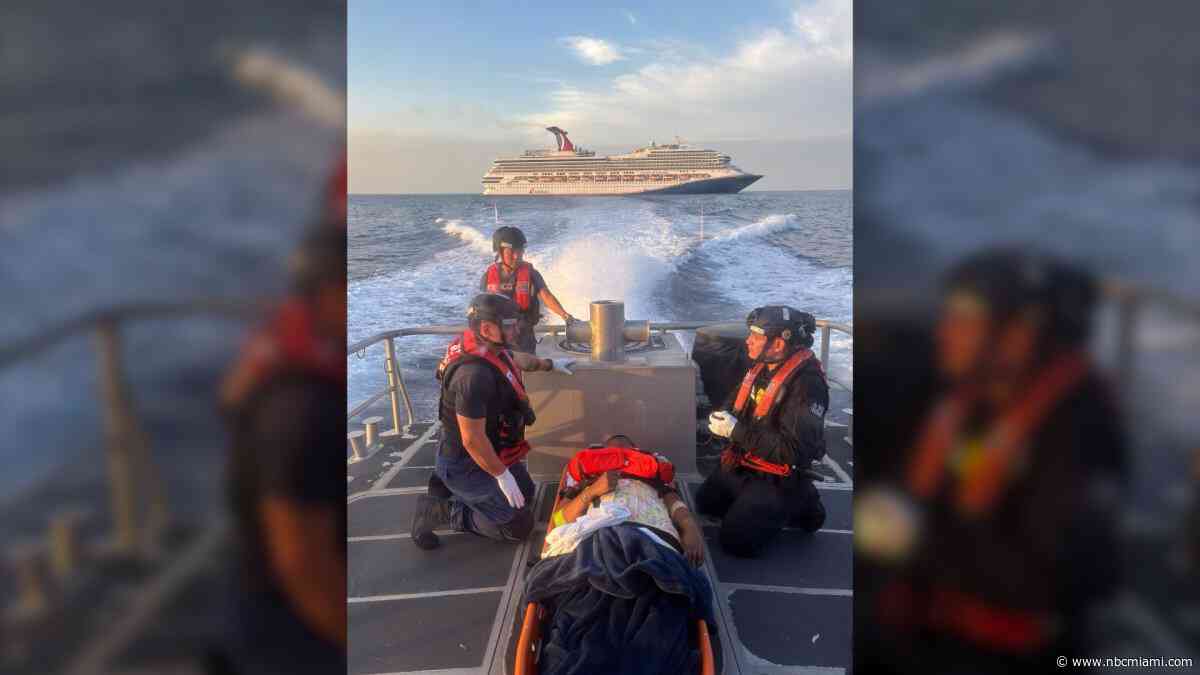 Pregnant passenger medically evacuated from Carnival cruise off Miami