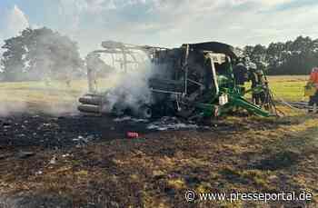 FW-ROW: Presse auf Feld in Vollbrand