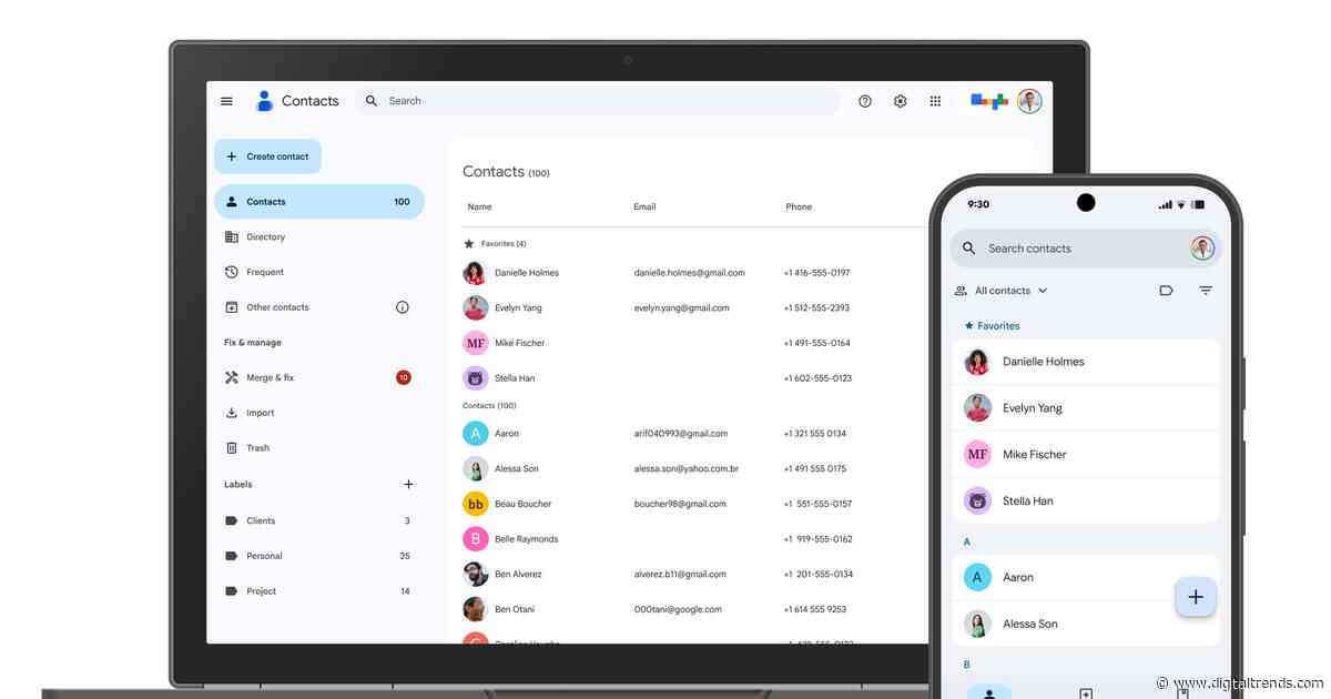 Google Contacts borrows a handy iPhone trick to make sharing your number easier