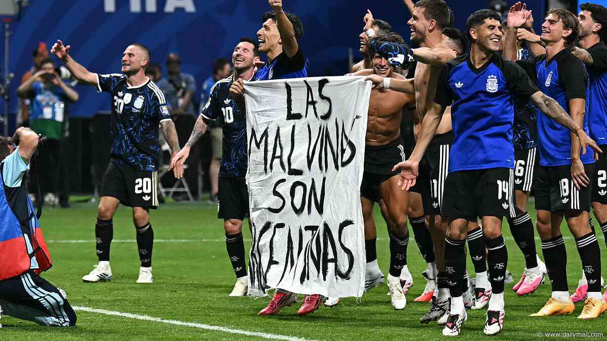 White House BACKS Argentina players in row over Falklands banner after World Cup semi-final win over England