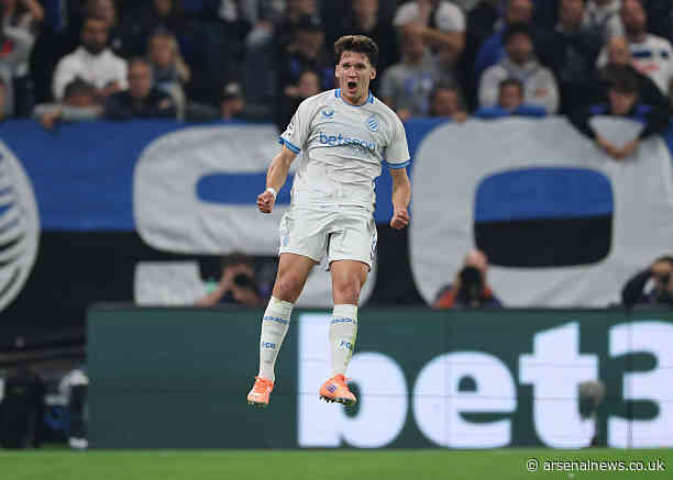 Arsenal reach agreement with Club Brugge for Christos Tzolis - report