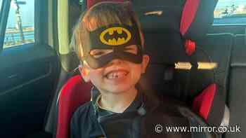 Hero boy, 5, dressed as Batman helps save man from drowning after seeing frantic waving