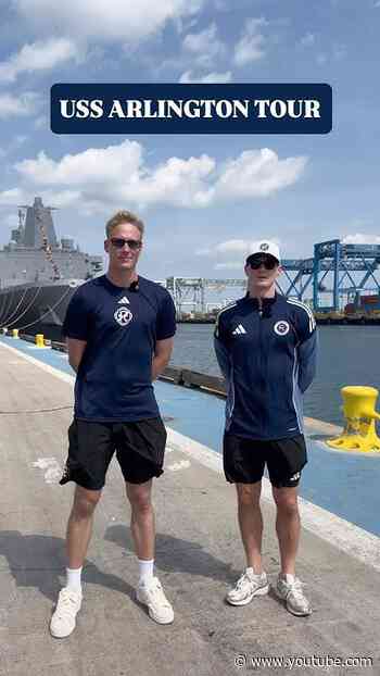 All aboard the USS Arlington! Tanner and J.D. explored the U.S. Navy ship during ⚓️🇺🇸