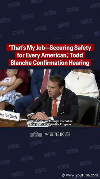 Todd Blanche at Senate confirmation hearing for U.S. Attorney General