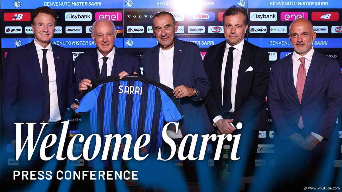 La conferenza stampa di presentazione del tecnico nerazzurro Maurizio Sarri