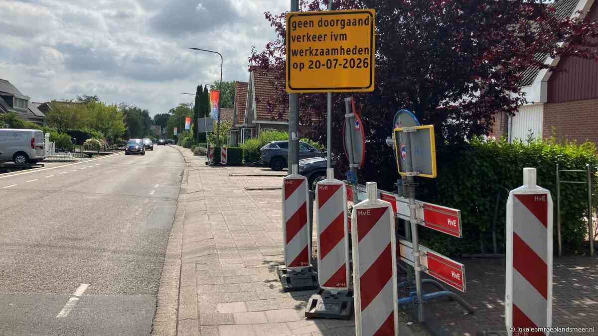 Zuideinde maandag 20 juli tijdelijk gedeeltelijk afgesloten vanwege werkzaamheden aan waterleiding