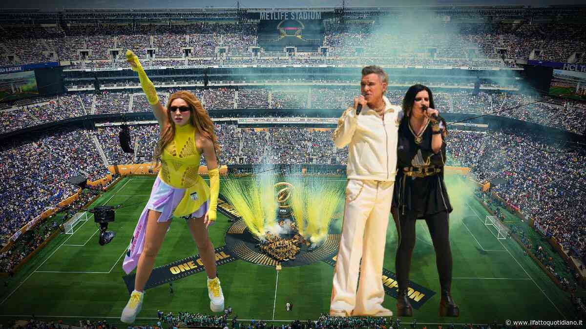 Mondiali, la finale del gigantismo americano: lo show all’intervallo che viola le regole del calcio (e non si sa quanto durerà). Cast e polemiche di una notte extra-large