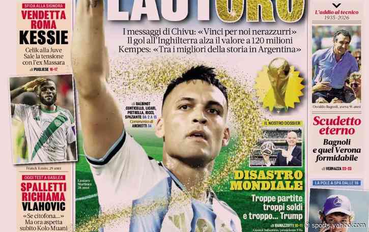 Today’s Papers – Golden Lautaro, Roma’s revenge
