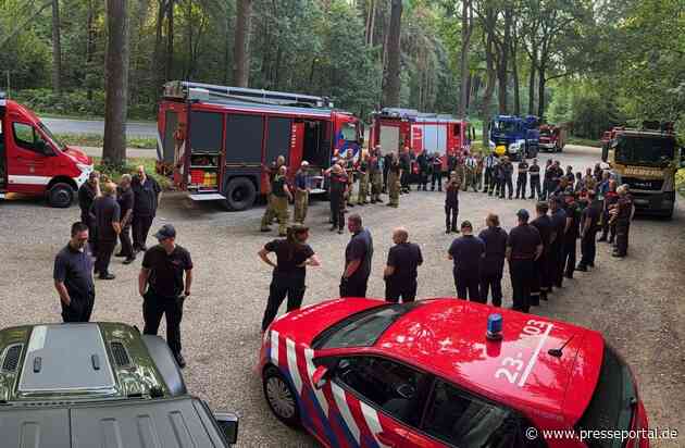 FW Kranenburg: Grenzen überwinden, bevor der Ernstfall eintritt Feuerwehren aus Deutschland und den Niederlanden vertiefen Zusammenarbeit bei Vegetationsbrandbekämpfung