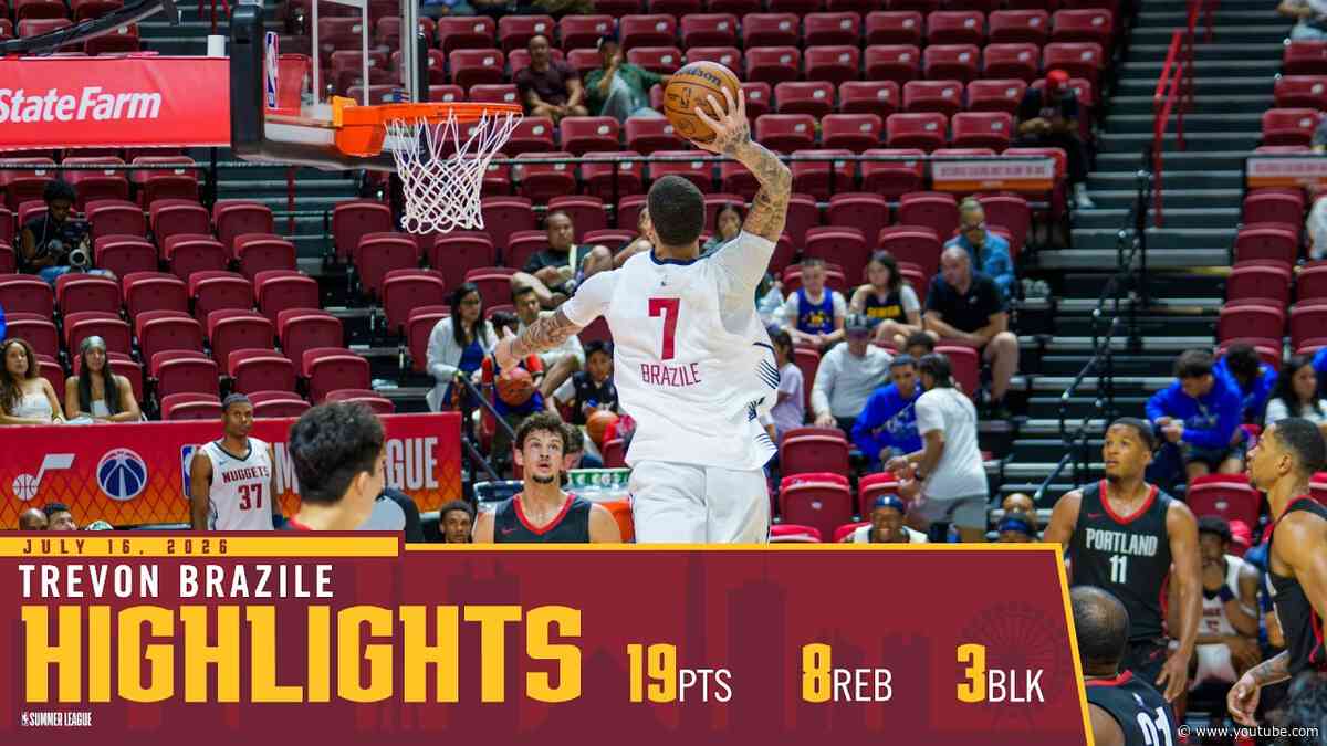 Trevon Brazile 19 PTS 8 REB | Nuggets vs. Trail Blazers Summer League Highlights