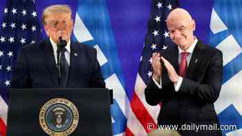Fans slam 'cringe' Gianni Infantino after FIFA boss swoons over Trump in 'sickening' exchange with president ahead of World Cup final
