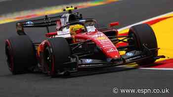 Hamilton crashes in final Belgian GP practice