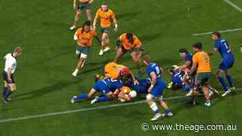 Wallabies lock scores historic hat-trick