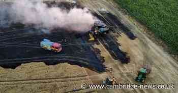 Cambridgeshire farmland goes up in flames in 'well-developed' blaze