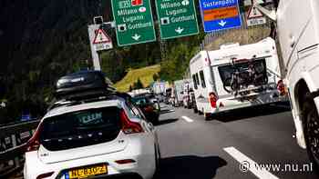 Urenlange files in Europa, vakantiegangers staan drie uur stil voor Gotthardtunnel