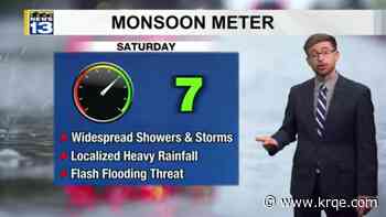 Monsoon moisture to bring weekend showers, storms to New Mexico