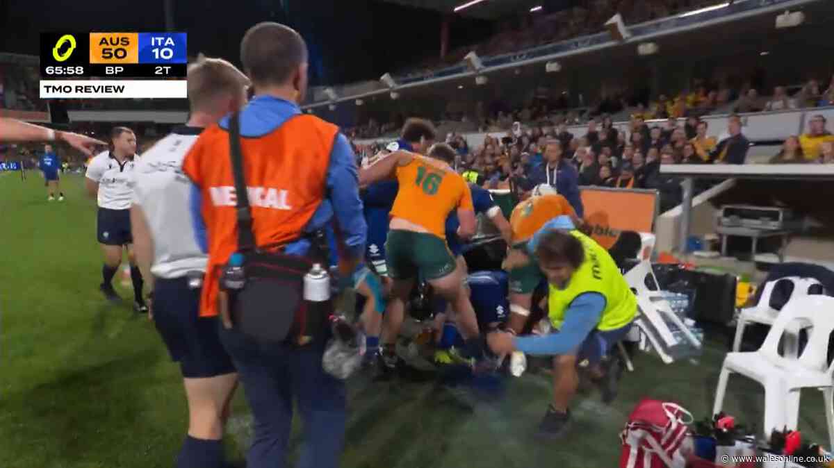 Australia v Italy descends into chaos as replacement sent off in off-field brawl