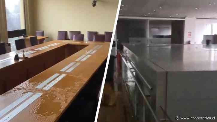 El Congreso también sufrió los embates de la lluvia