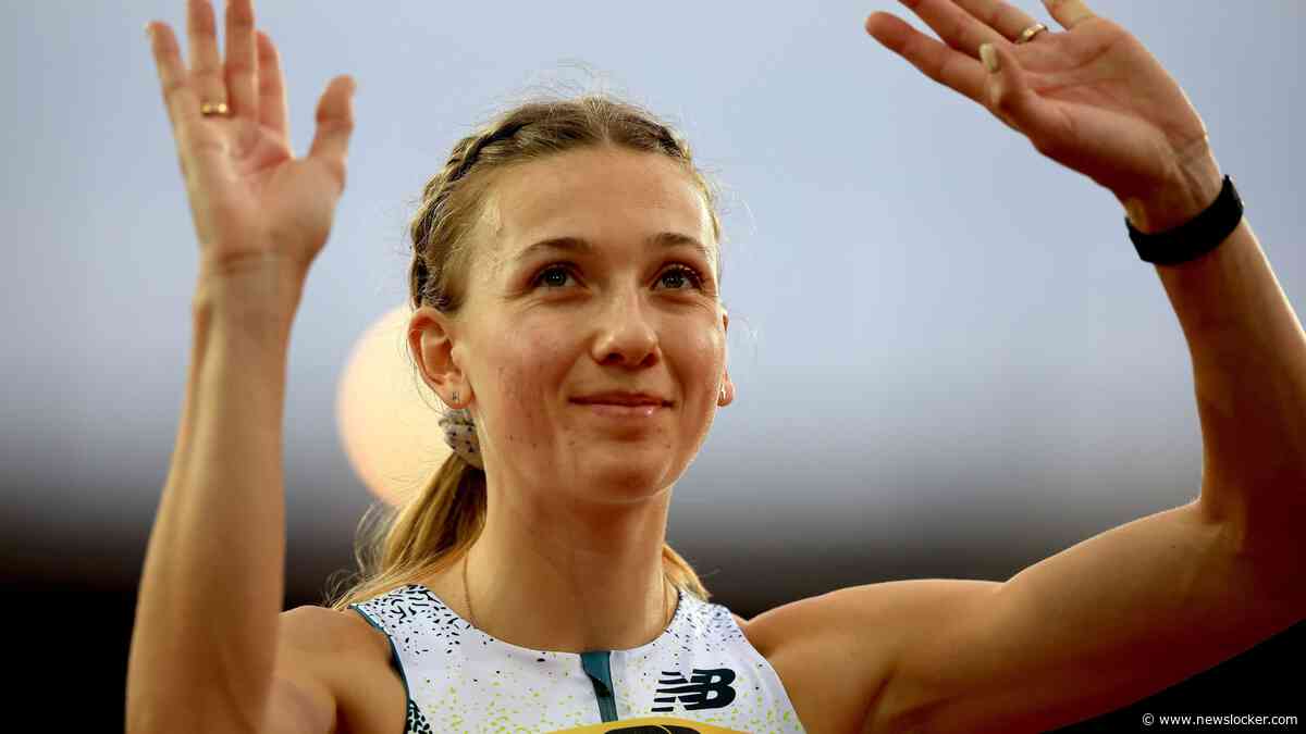 Femke Broeders-Bol laat concurrente Hodgkinson nog even voorgaan in Londen