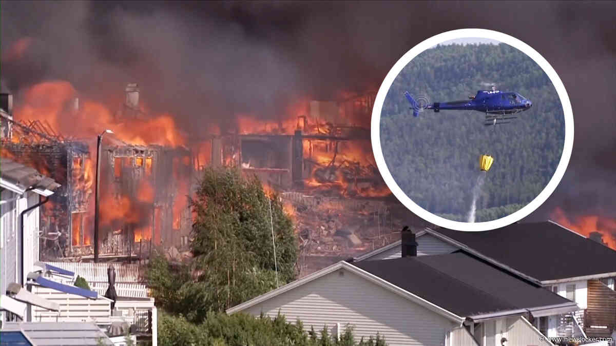 Grote natuurbrand verwoest ruim honderd woningen in Noorwegen