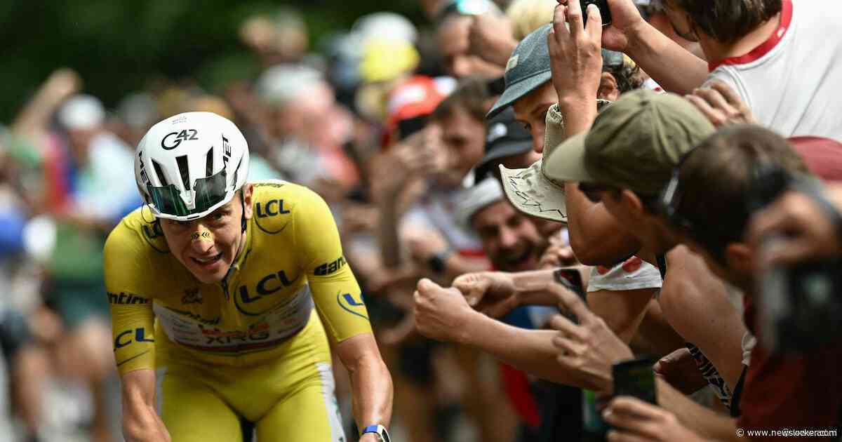 Tadej Pogacar deelt nieuwe tik uit na late aanval: geletruidrager wint ook zware Vogezenrit in Tour de France