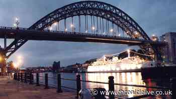 The Tyne Bridge and Tuxedo Princess in 1984 - and a very different Quayside today