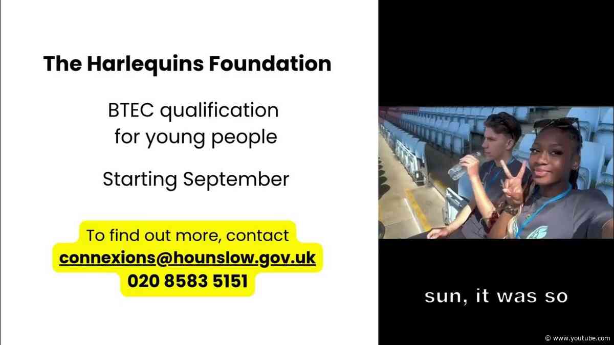 BTEC Level 1 in Sport course (The Harlequins Foundation)