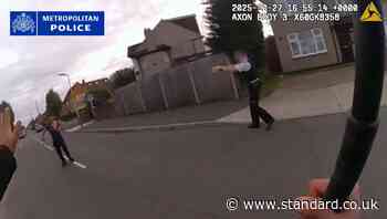 Moment man who killed dog walker in 'random' attack in west London is Tasered by police