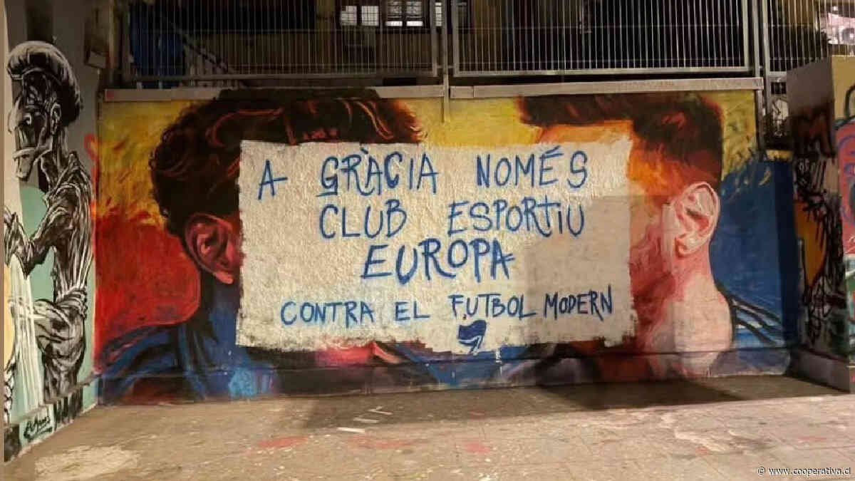 Vandalizaron mural de Messi y Lamine Yamal en Barcelona en la previa de la final del Mundial