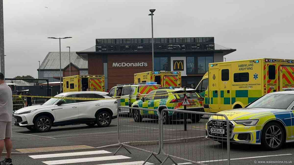 Five taken to hospital after huge crash outside McDonald's