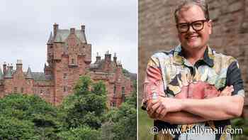 Alan Carr's first task after he moves into his castle? Have a real banquet of course!