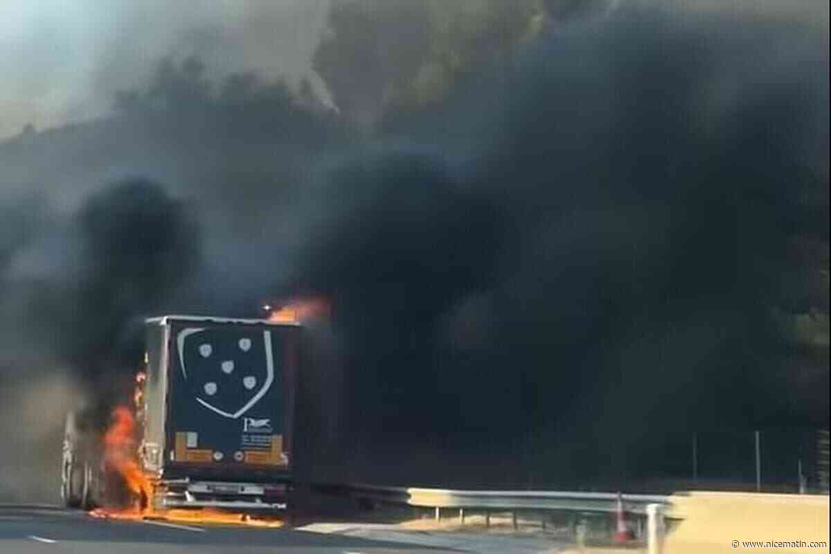 Au moins un hectare brûlé, cent sapeurs-pompiers sur place, feu désormais fixé : ce que l’on sait après le départ d’un feu sur l’A8 à hauteur de Fréjus