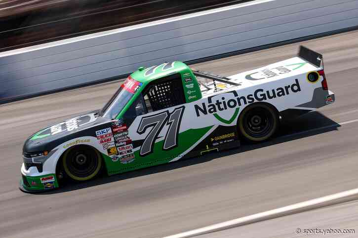 Shane van Gisbergen charges to podium finish in just third NASCAR Truck oval start
