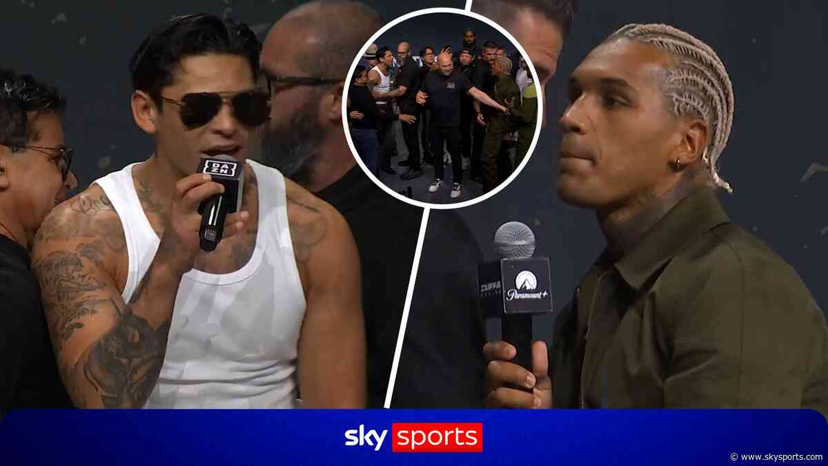 HUGE BRAWL! Benn and Garcia separated in HEATED press conference!