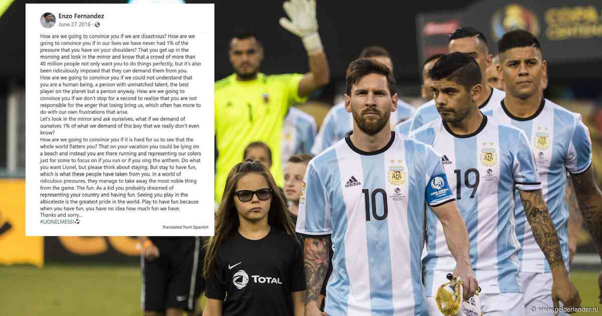 Smeekbede van 15-jarige Enzo Fernández nadat Lionel Messi in 2016 wilde stoppen, uitgerekend in New York