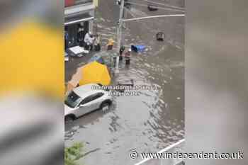 ‘People are literally swimming’: New York City paralyzed by flash floods as water pours into subways
