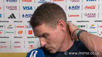 '11 broken hearts': England coach fights back tears in emotional BBC interview during France World Cup clash
