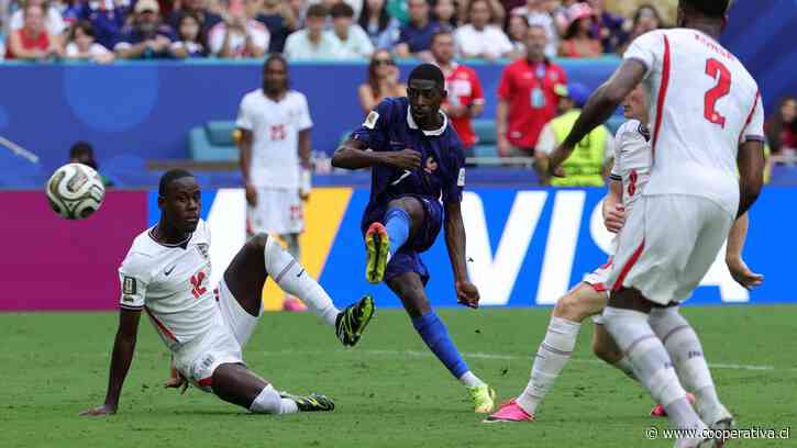 Dembelé encendió el final del partido entre Francia e Inglaterra con un golazo