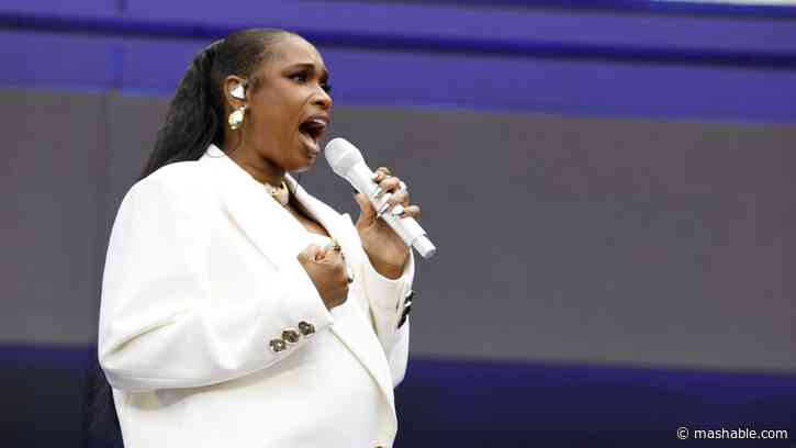 Why is Jennifer Hudson singing the U.S. anthem at the World Cup final?