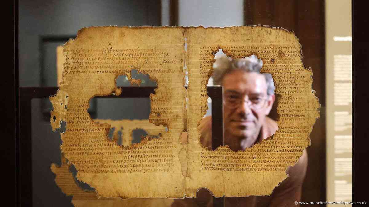 The crumbling 1,700-year-old book in a Manchester library which inspired this summer's biggest blockbuster