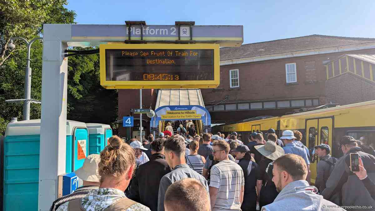 Merseyrail travellers told 'see front of train for destination' as confusion remains on The Open final day