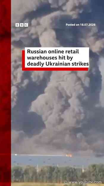 Russian online retail warehouses hit by deadly Ukrainian strikes. #BBCNews