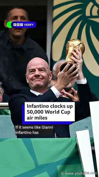 Gianni Infantino clocks up 50,000 World Cup air miles. #BBCNews