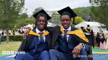Twins share uni, course, grade and graduation day