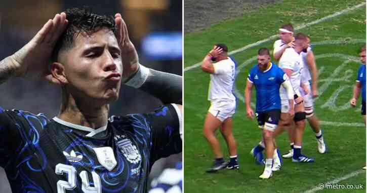 England rugby star mocks Argentina with Enzo Fernandez-inspired celebration