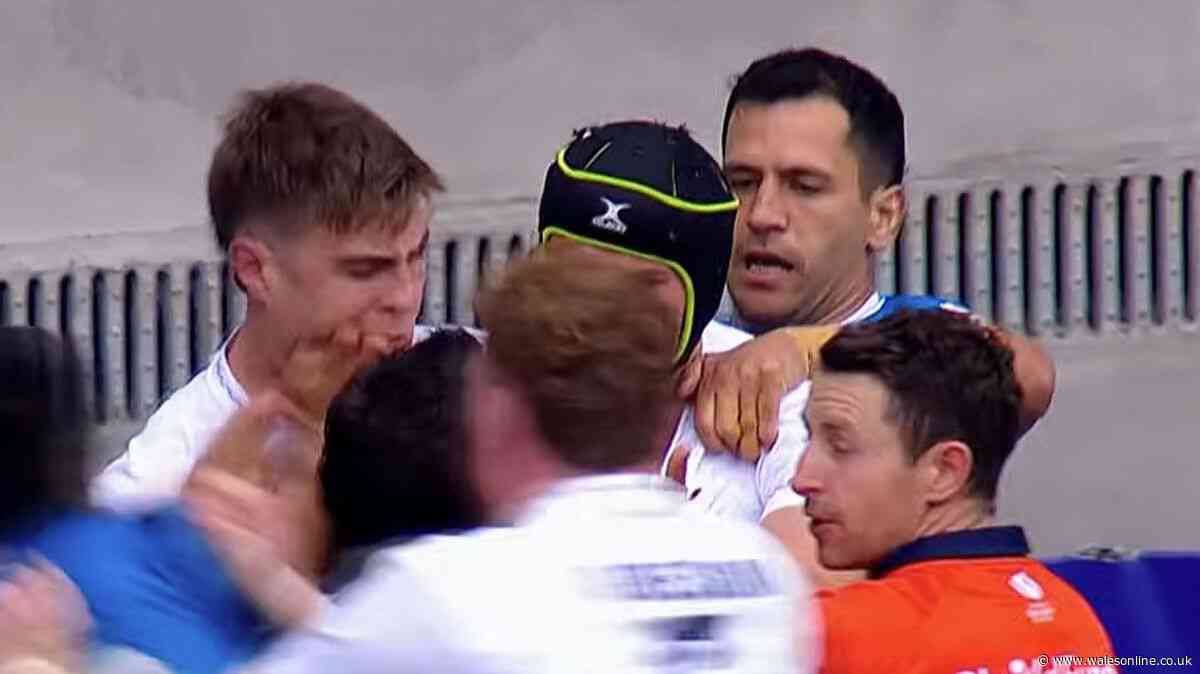 Shocking new Argentina v England footage emerges as English star struck in melee
