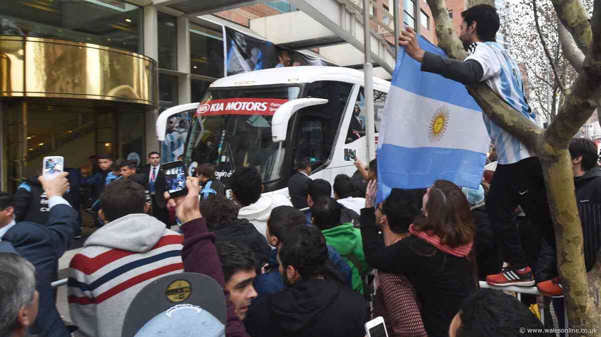 Argentina's players celebrated next to England coach to rub salt in World Cup wounds