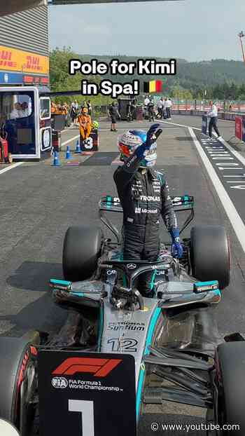 Pole position for Kimi in Spa! 👏🇧🇪💪 #f1 #kimiantonelli #mercedesf1