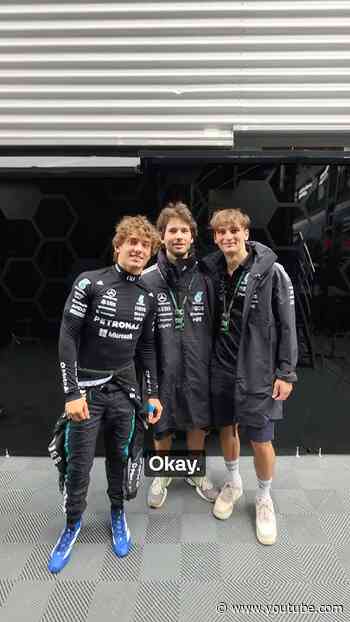 The best kind of surprise to find in your rain jacket! 🤗 #mercedesf1 #f1 #kimiantonelli
