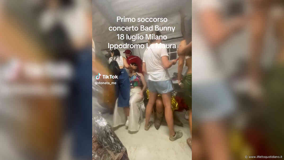 Feriti al concerto di Bad Bunny dopo la violenta grandinata: la tenda del Primo Soccorso si riempie di fan – Video